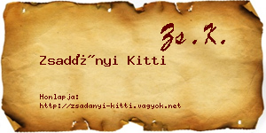 Zsadányi Kitti névjegykártya
