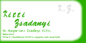 kitti zsadanyi business card